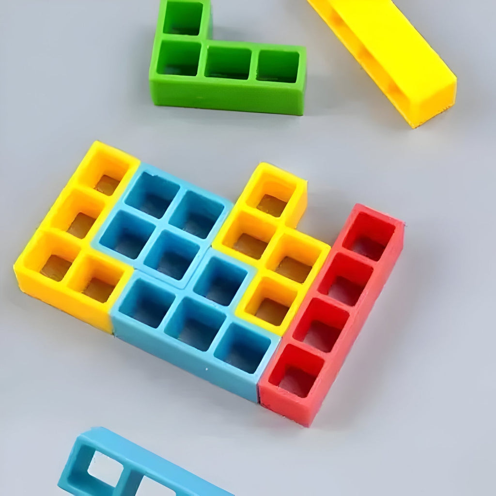 Gravity Balance Tower Stacker — Interlocking Geometric Block Puzzle