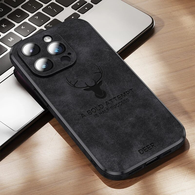 Slim Shockproof Smartphone Case in Genuine Leather – Stylish Protection - Esilora