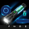 Lampe torche tactique à LED rechargeable