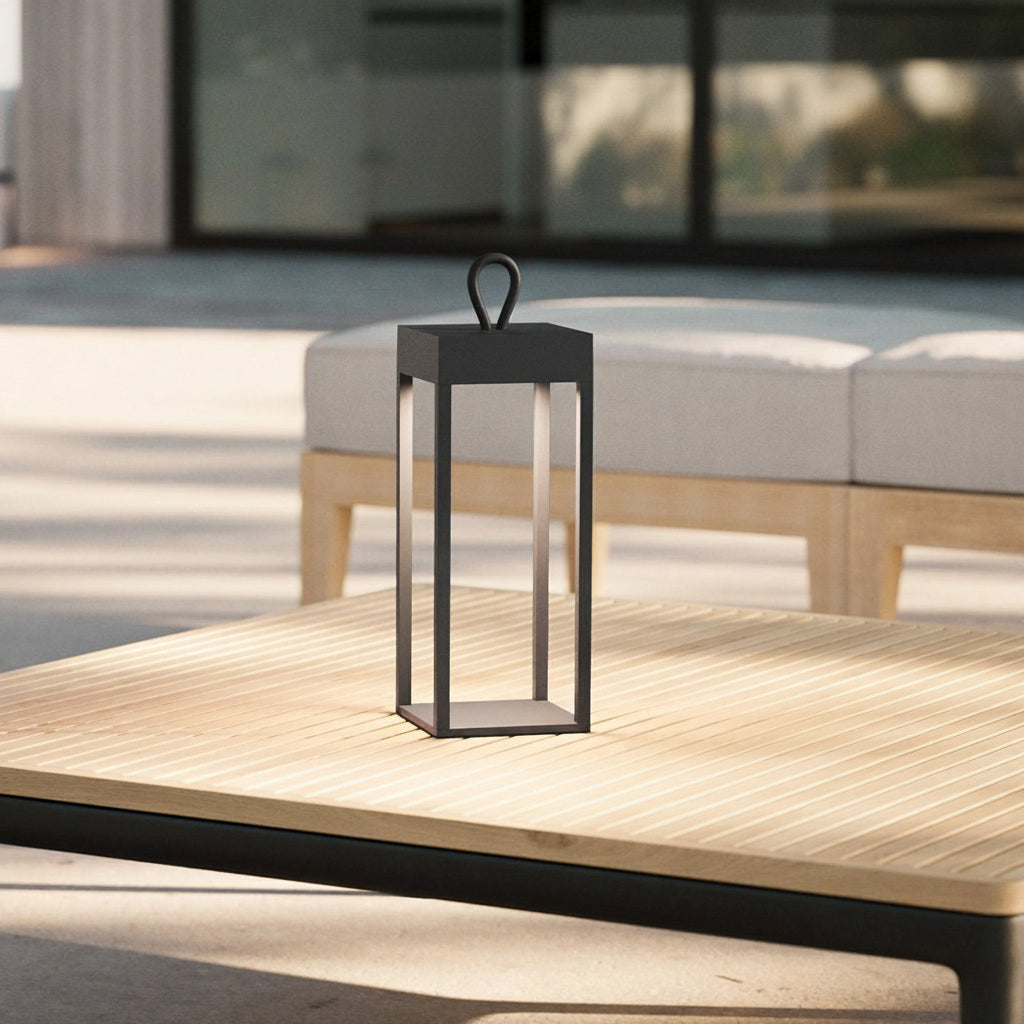 Portable Lantern Table Lamp — Modern LED Design, Brightness Control
