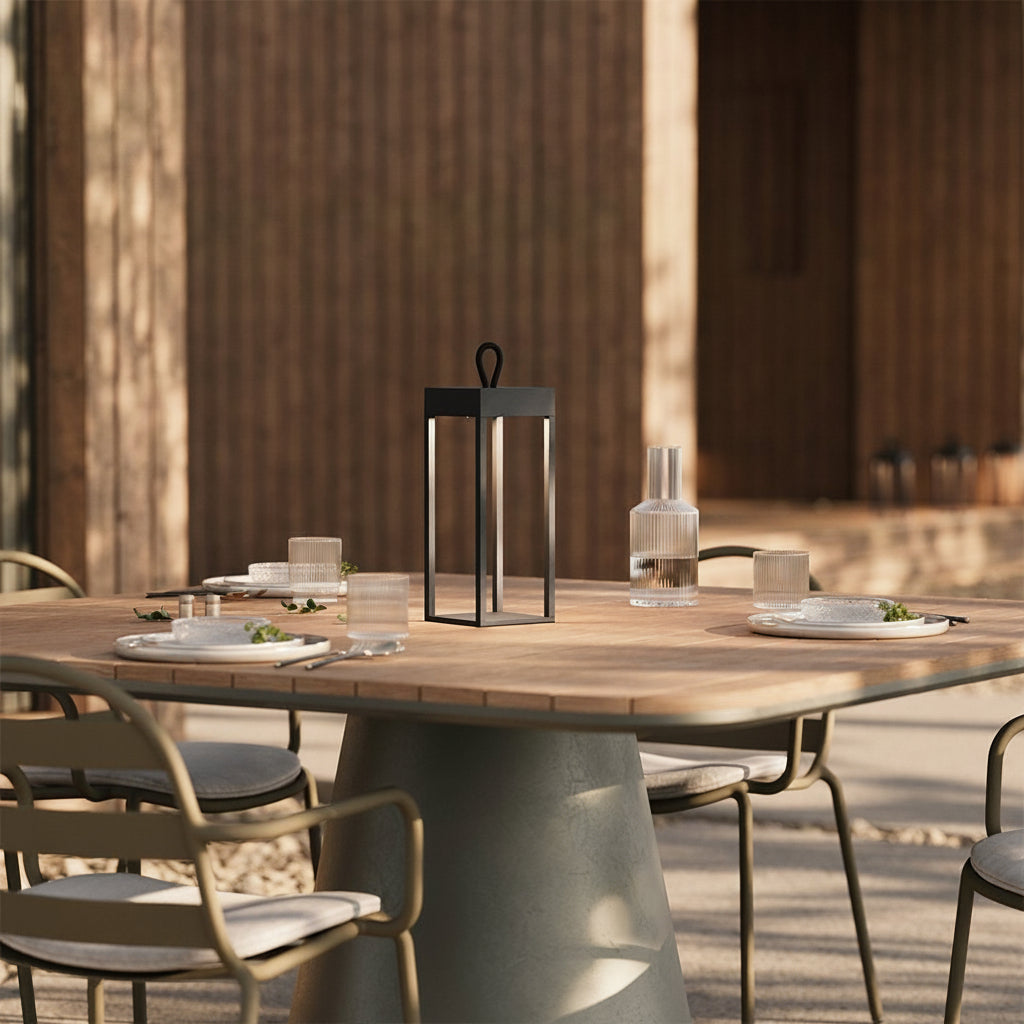 Portable Lantern Table Lamp — Modern LED Design, Brightness Control