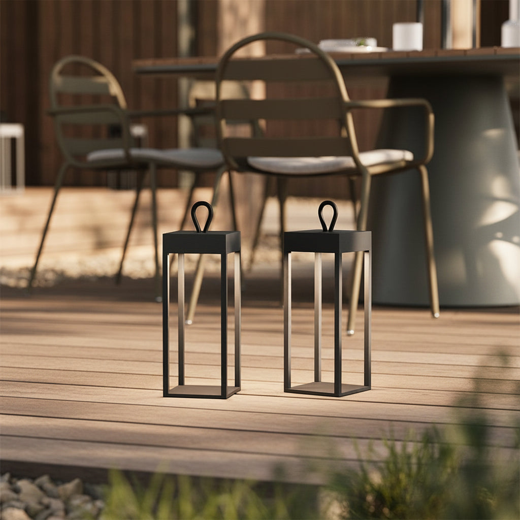 Portable Lantern Table Lamp — Modern LED Design, Brightness Control