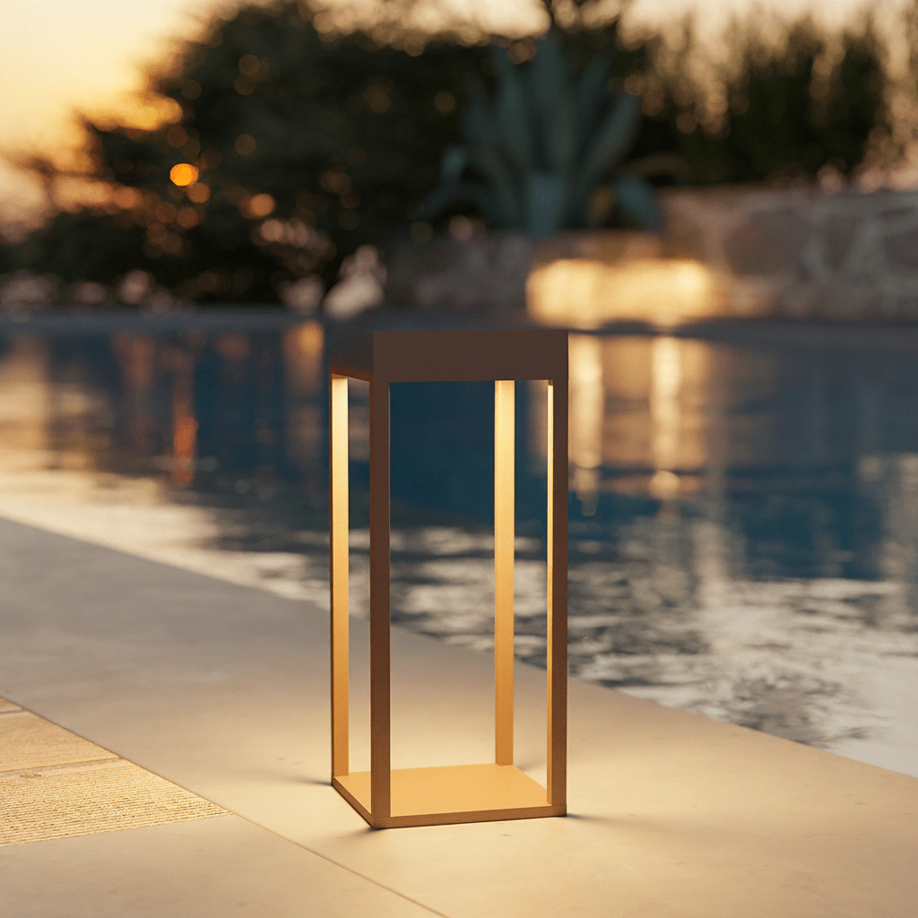 Portable Lantern Table Lamp — Modern LED Design, Brightness Control