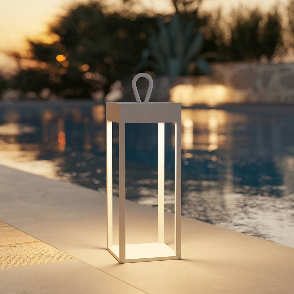 Portable Lantern Table Lamp — Modern LED Design, Brightness Control