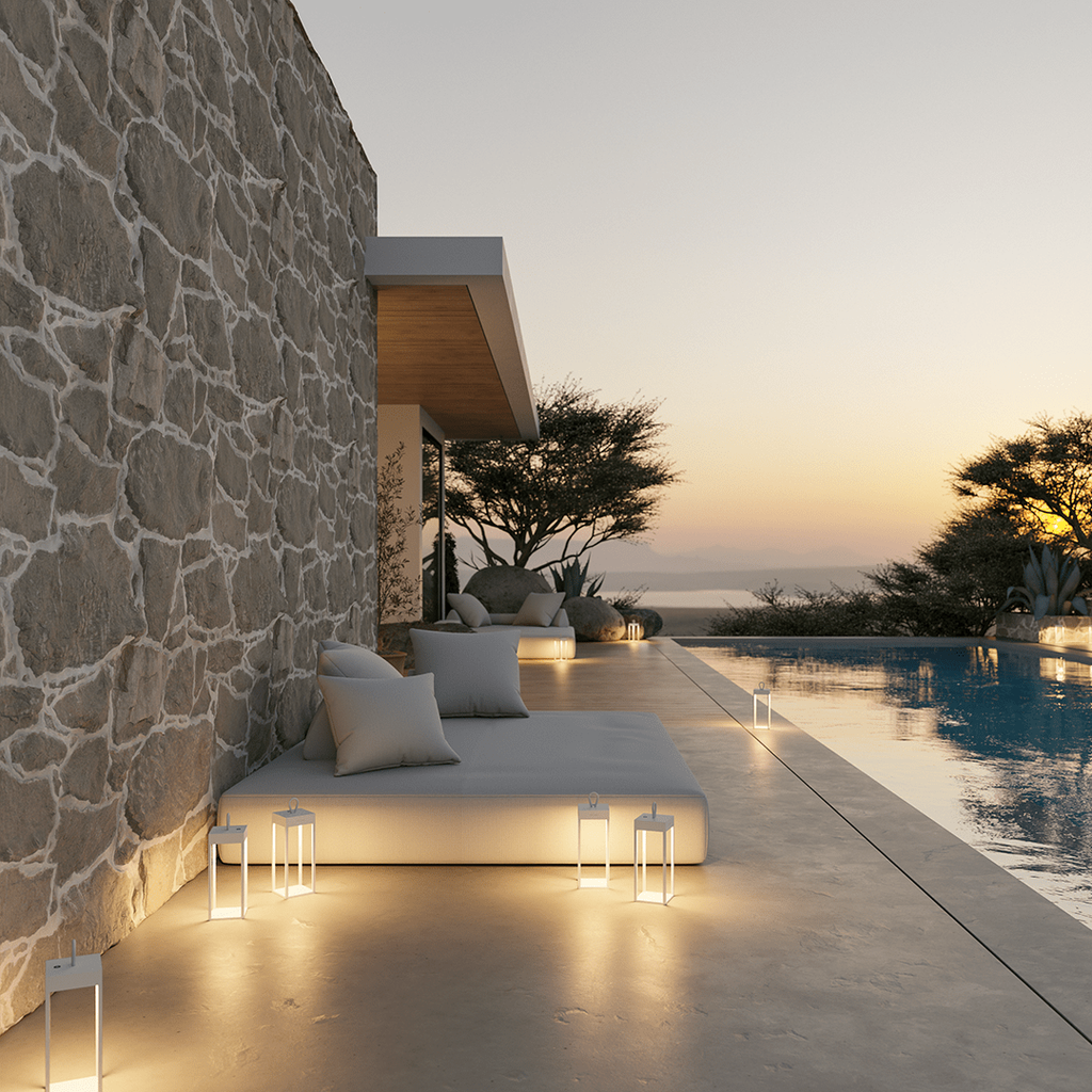 Portable Lantern Table Lamp — Modern LED Design, Brightness Control