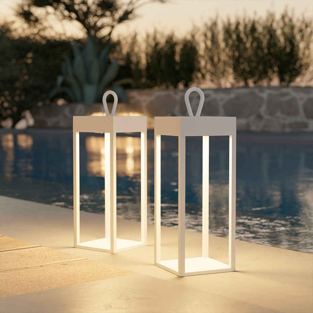 Portable Lantern Table Lamp — Modern LED Design, Brightness Control