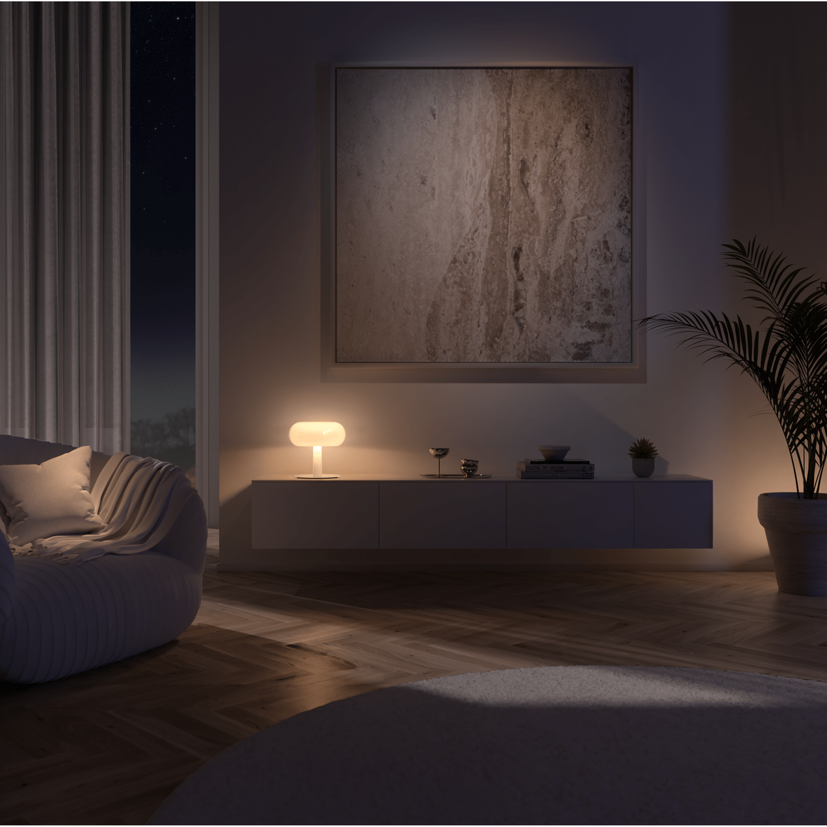 Minimalist Modern Table Lamp — Clean Rounded Silhouette