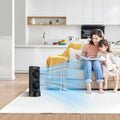 Ventilator turn modern negru — Profil vertical subțire, răcire care economisește spațiu