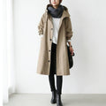 Trenchcoat Lang Kapuze Taschen Casual - Image 8