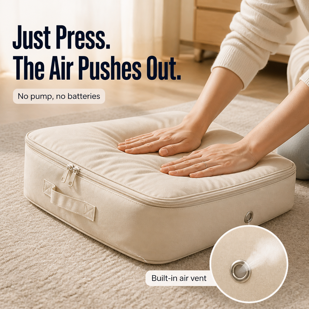 SpaceVibe — Press Bulky Bedding Flat and Get Your Closet Space Back - Esilora