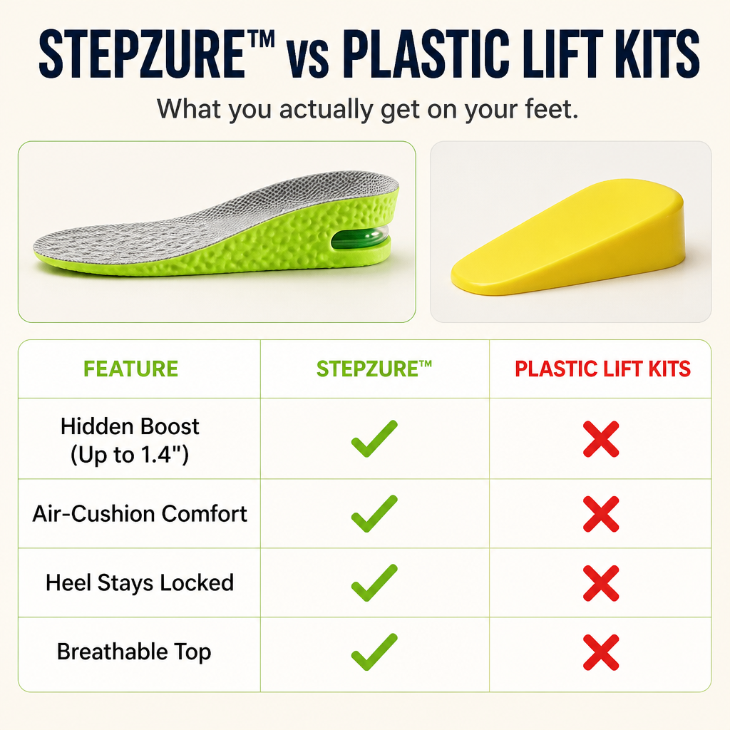 StepZure — Stand 1.4 Inches Taller in Any Shoe You Already Own - Esilora