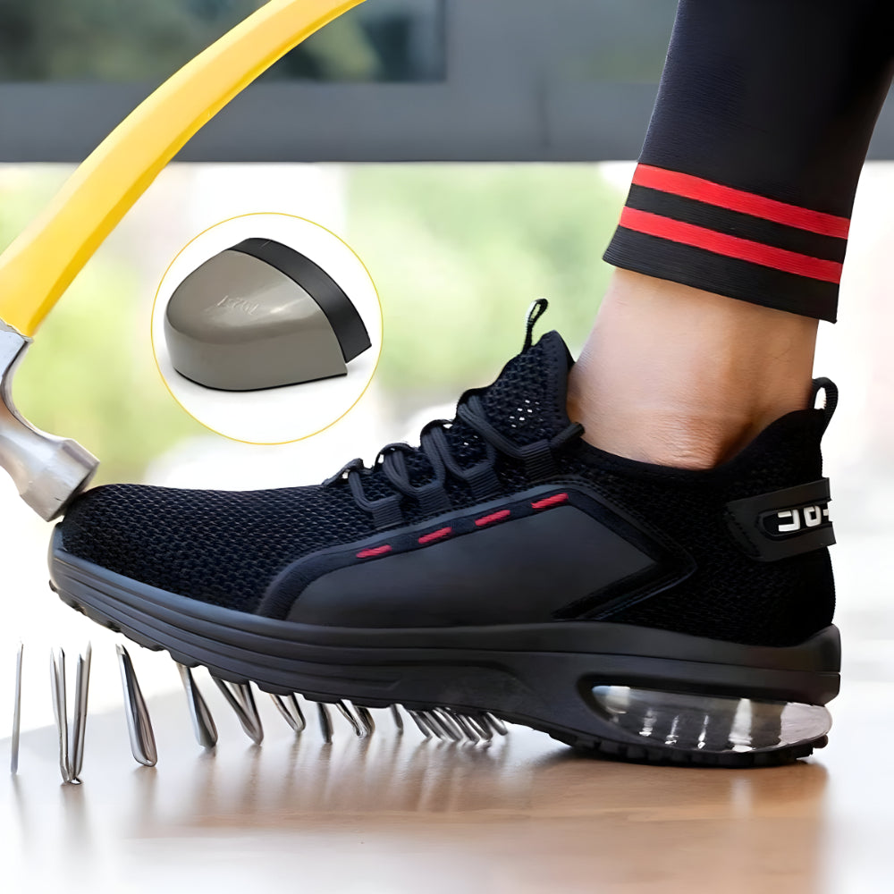 Lichte werkschoenen van mesh — stalen neus, ademend comfort