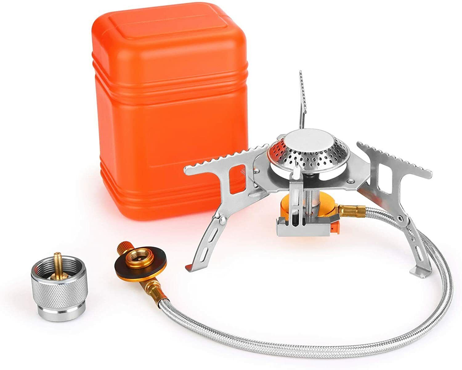 Fornello a gas portatile da 3700 W per campeggio con accensione piezoelettrica – Ultraleggero - Esilora
