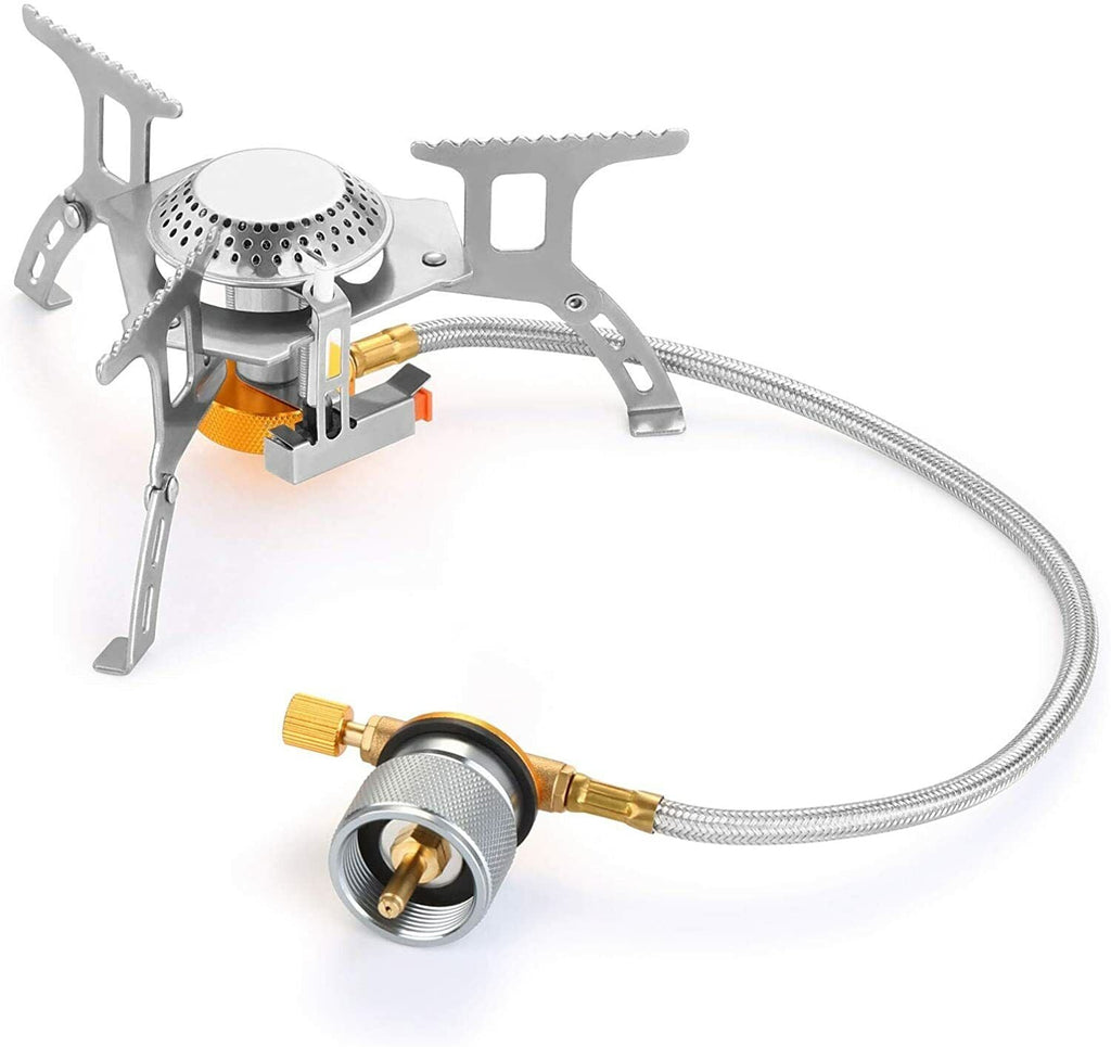 Fornello a gas portatile da 3700 W per campeggio con accensione piezoelettrica – Ultraleggero - Esilora