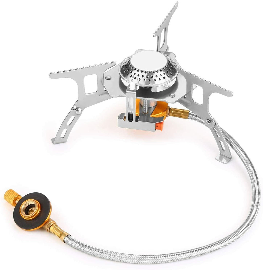 Fornello a gas portatile da 3700 W per campeggio con accensione piezoelettrica – Ultraleggero - Esilora
