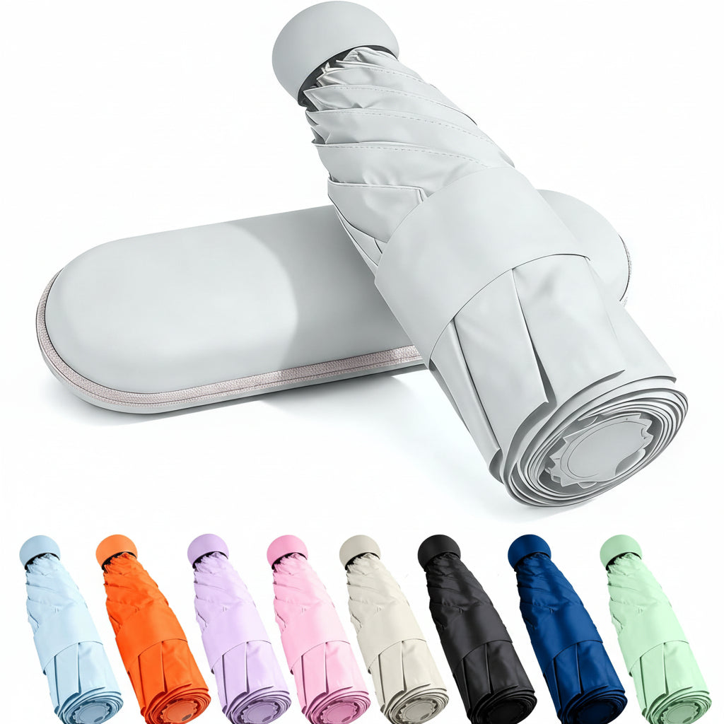 Windbestendige compacte zakparaplu — mini-reisetui