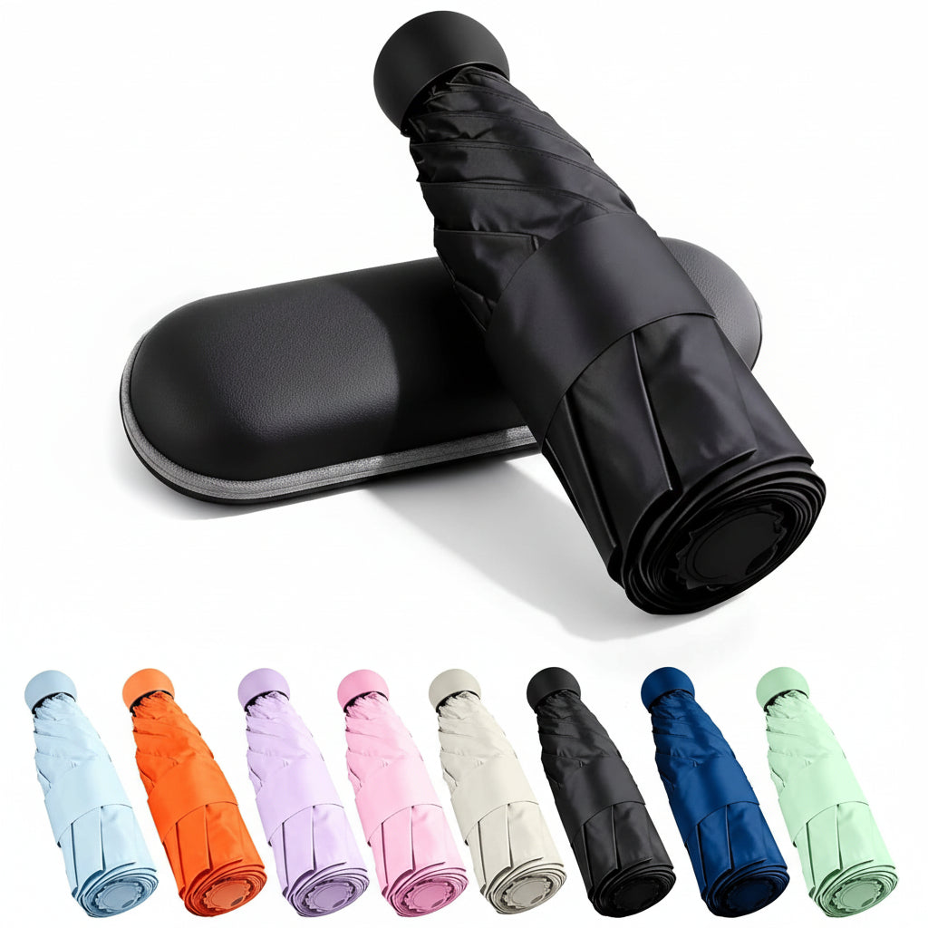 Windbestendige compacte zakparaplu — mini-reisetui