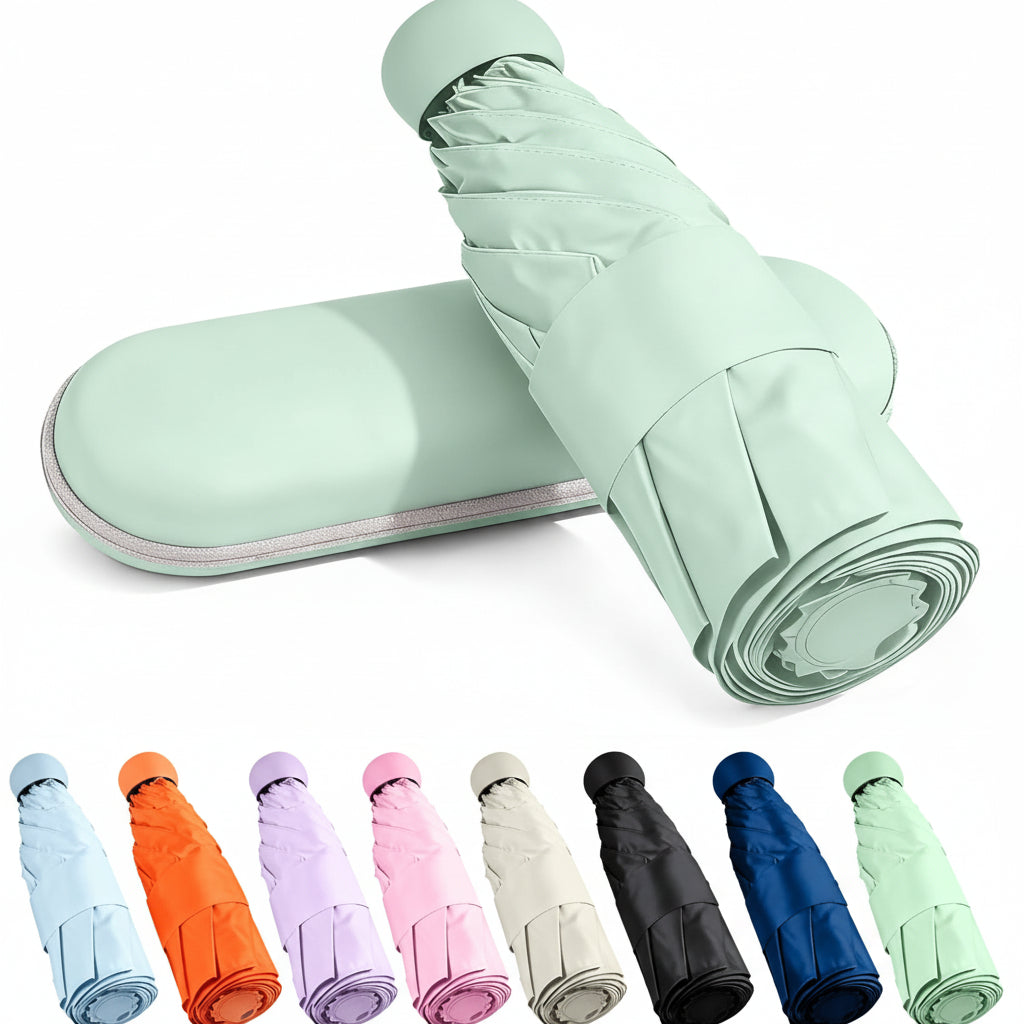 Windbestendige compacte zakparaplu — mini-reisetui