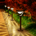 Modern Solar Garden Light — Stainless Steel Outdoor LED Lamp