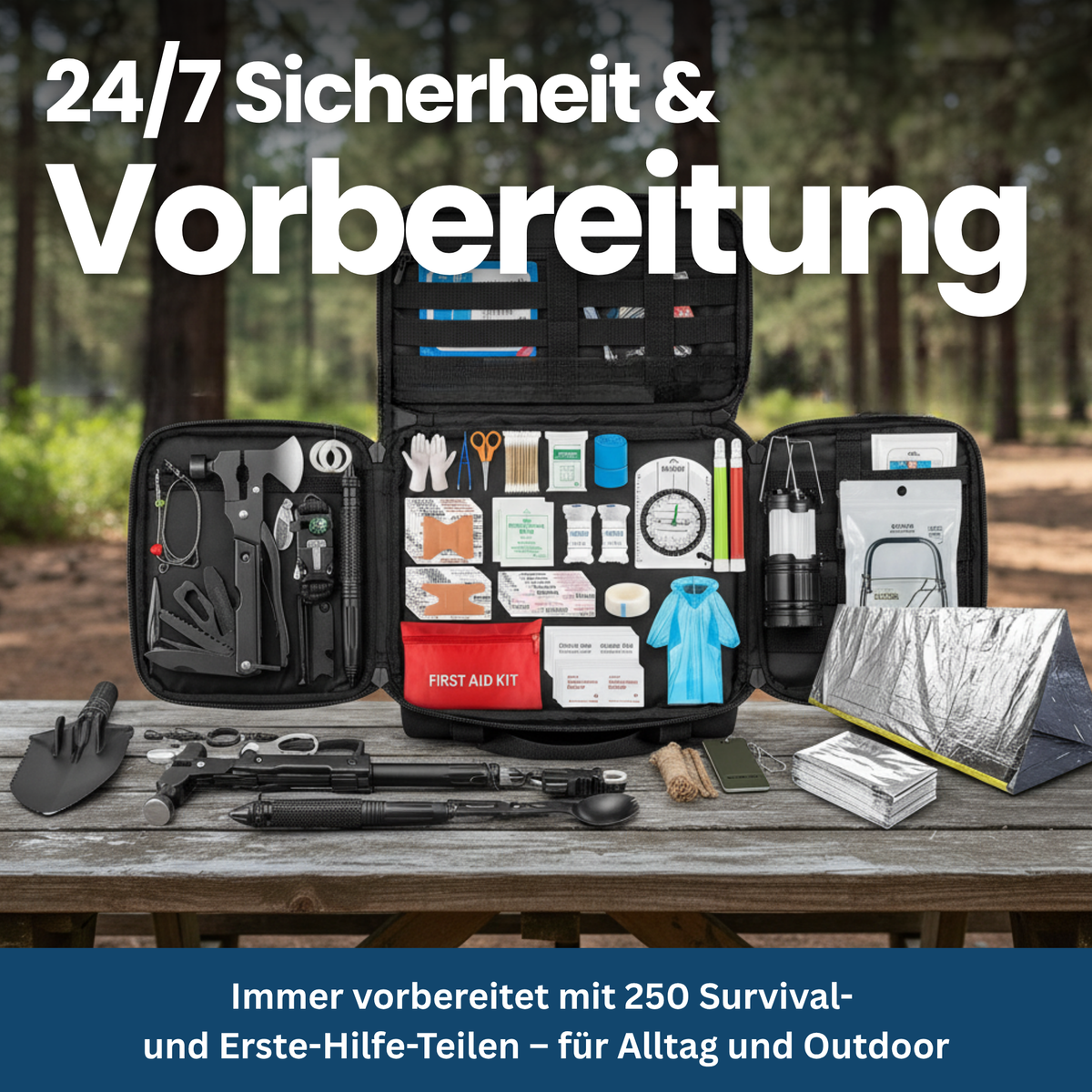 Kit di sopravvivenza con 250 articoli essenziali per professionisti - Esilora