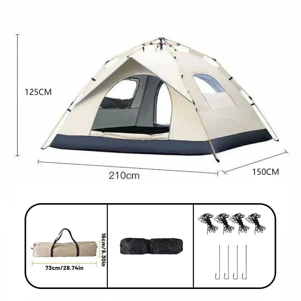 Portable Waterproof Camping Tent for 4 People - Automatic Pop-Up - Esilora