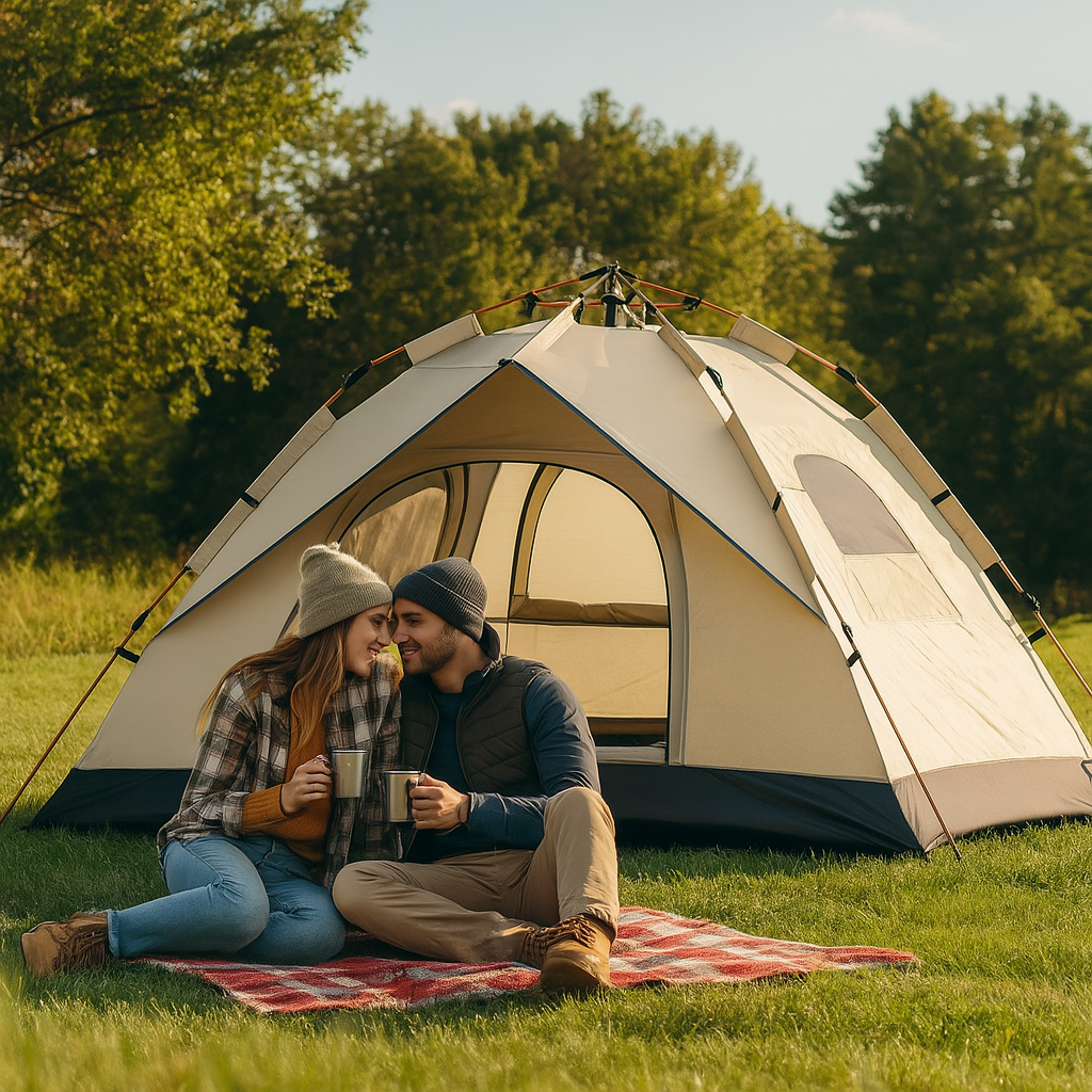 Portable Waterproof Camping Tent for 4 People - Automatic Pop-Up - Esilora