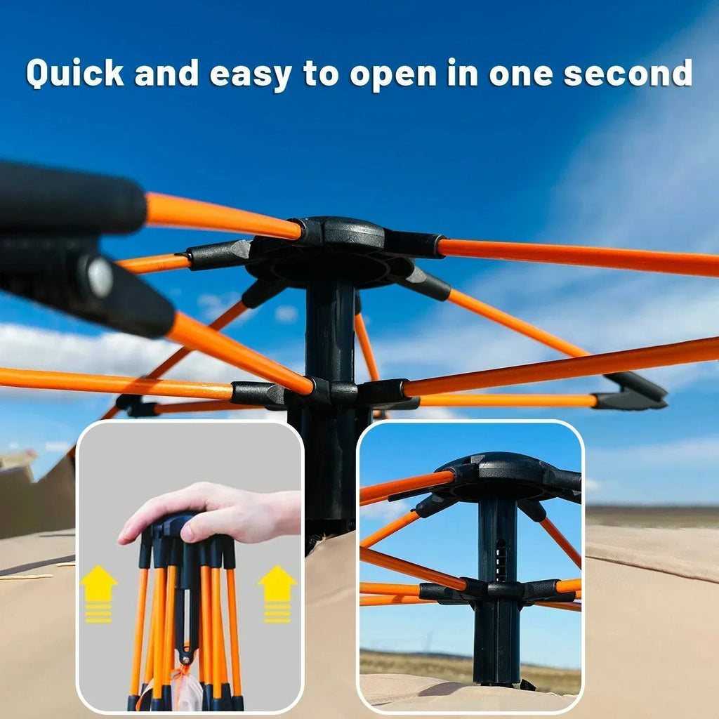 Portable Waterproof Camping Tent for 4 People - Automatic Pop-Up - Esilora