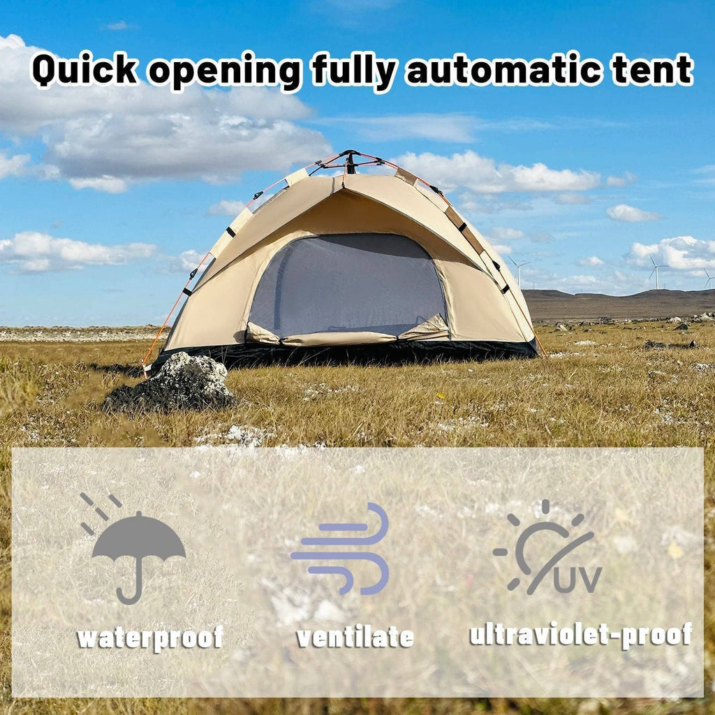Portable Waterproof Camping Tent for 4 People - Automatic Pop-Up - Esilora