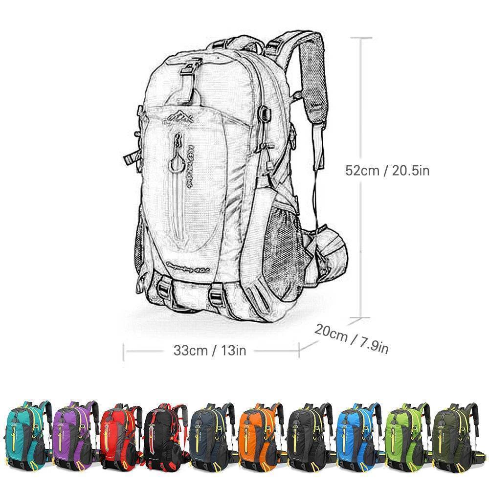 Outdoorový cestovní batoh 40L – voděodolný design – Esilora