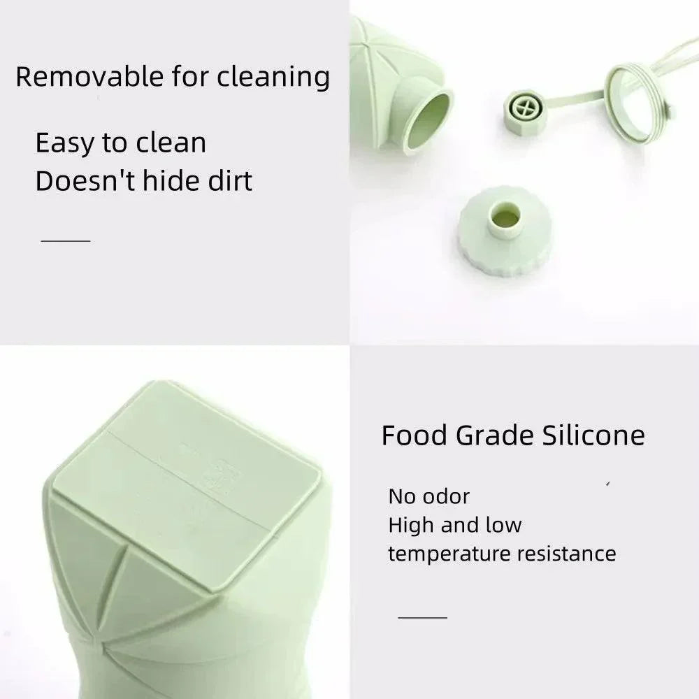 Borraccia in silicone da 600ml - borraccia da viaggio pieghevole - Esilora