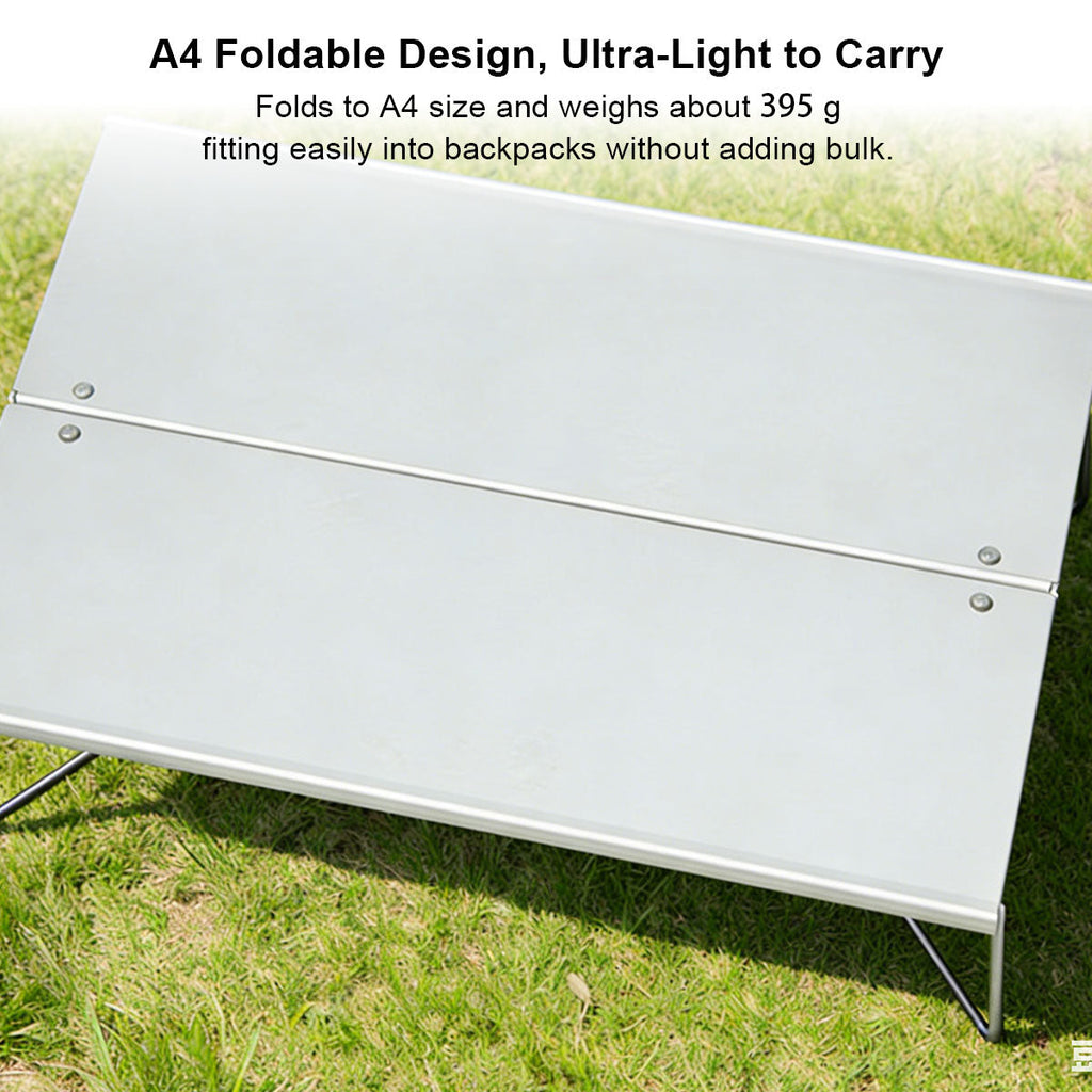 Portable Folding Camping Table in A4 Size – Aluminum Construction - Esilora