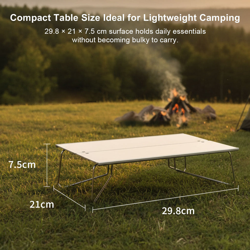 Portable Folding Camping Table in A4 Size – Aluminum Construction - Esilora