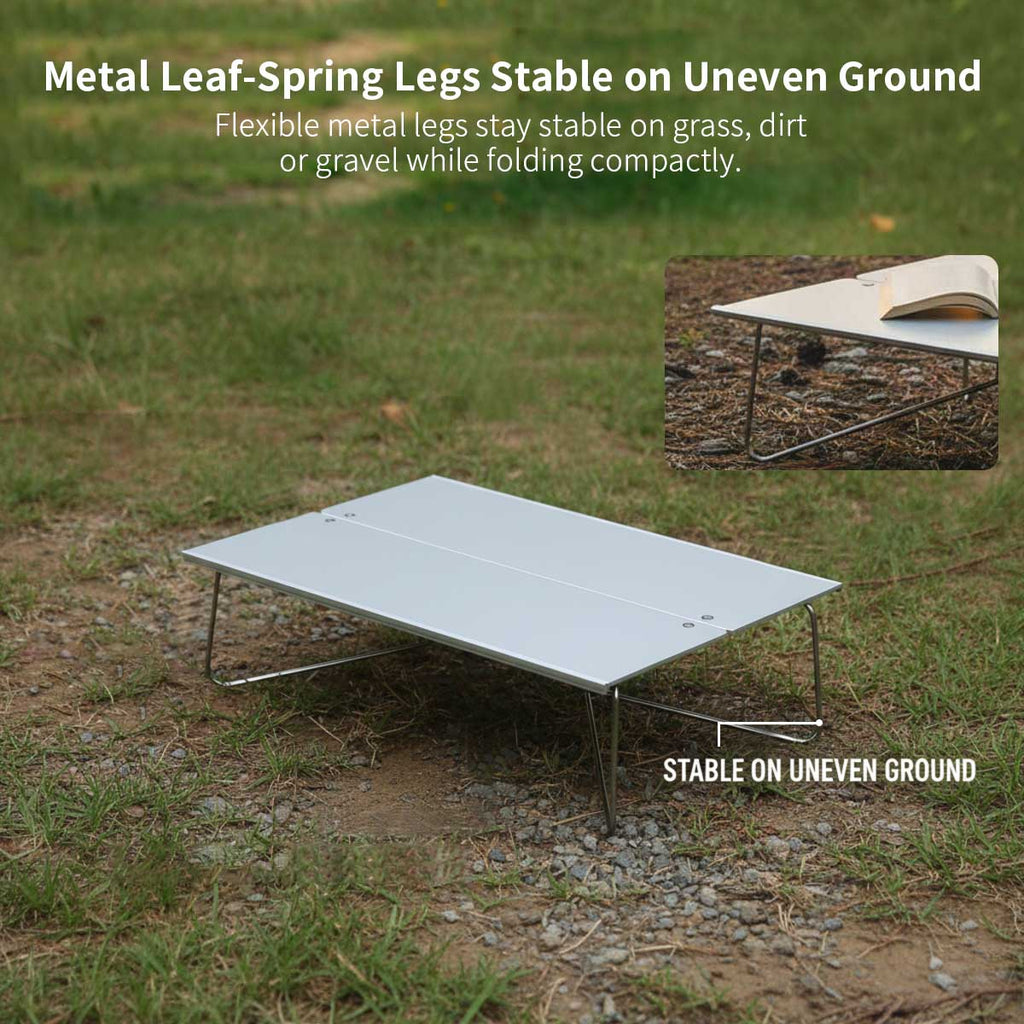 Portable Folding Camping Table in A4 Size – Aluminum Construction - Esilora
