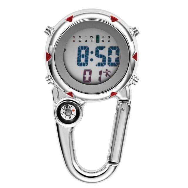Quartz Pocket Watch with Clip-On Carabiner Attachment - Esilora