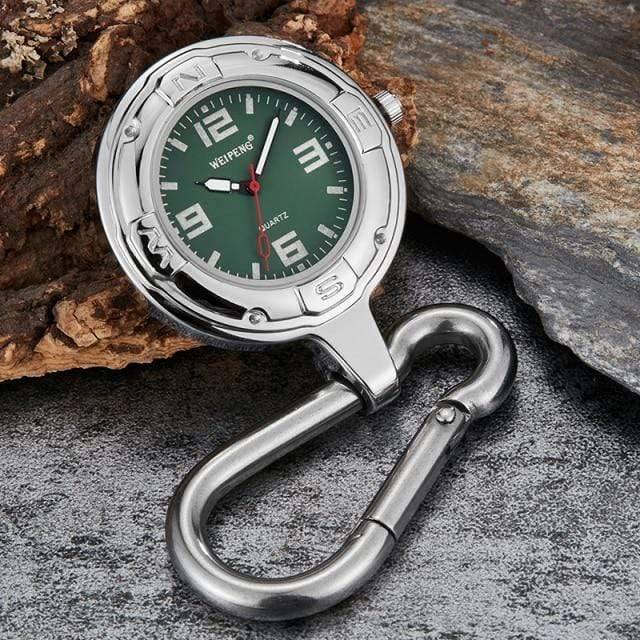 Quartz Pocket Watch with Clip-On Carabiner Attachment - Esilora