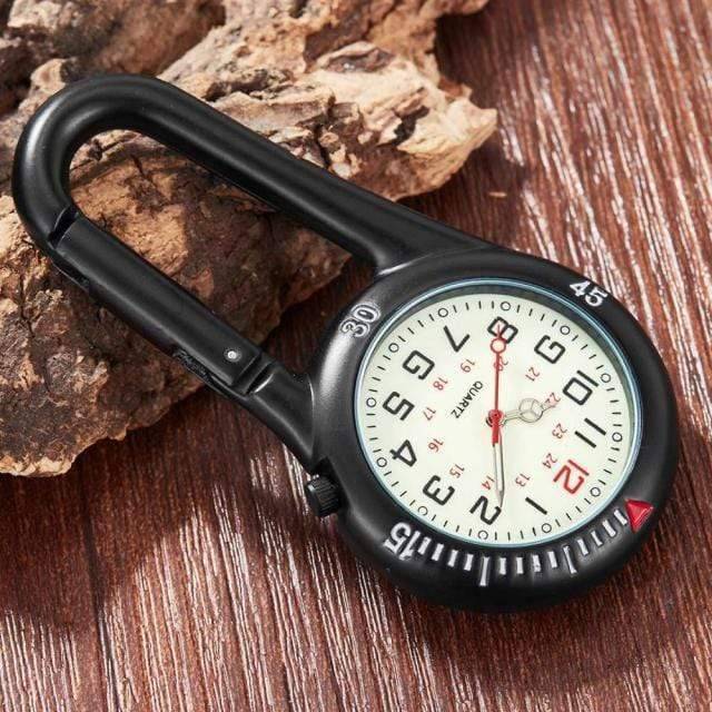 Quartz Pocket Watch with Clip-On Carabiner Attachment - Esilora