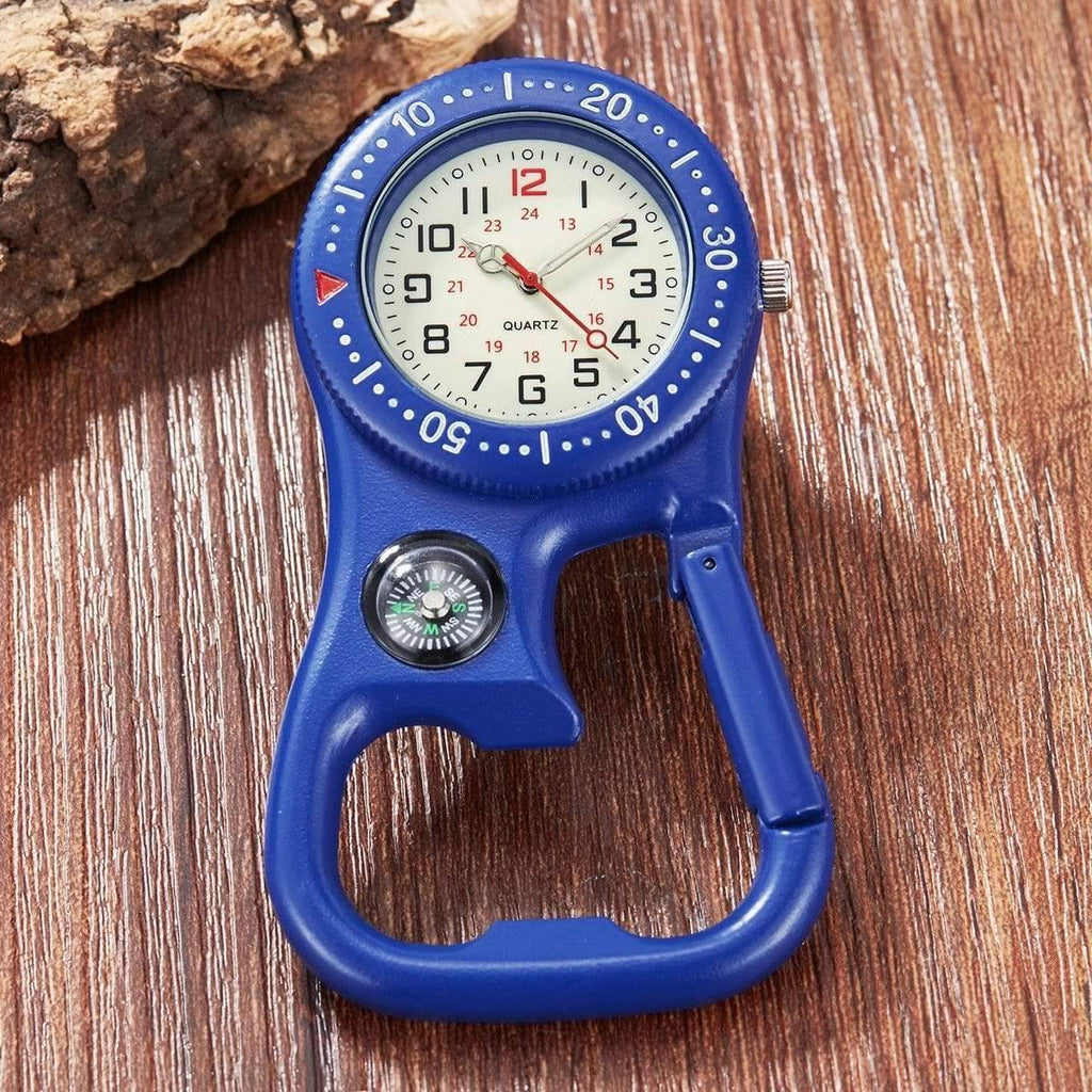 Quartz Pocket Watch with Clip-On Carabiner Attachment - Esilora