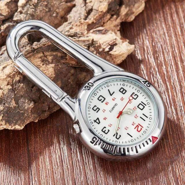 Quartz Pocket Watch with Clip-On Carabiner Attachment - Esilora
