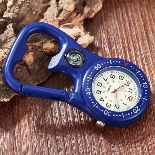 Quartz Pocket Watch with Clip-On Carabiner Attachment - Esilora