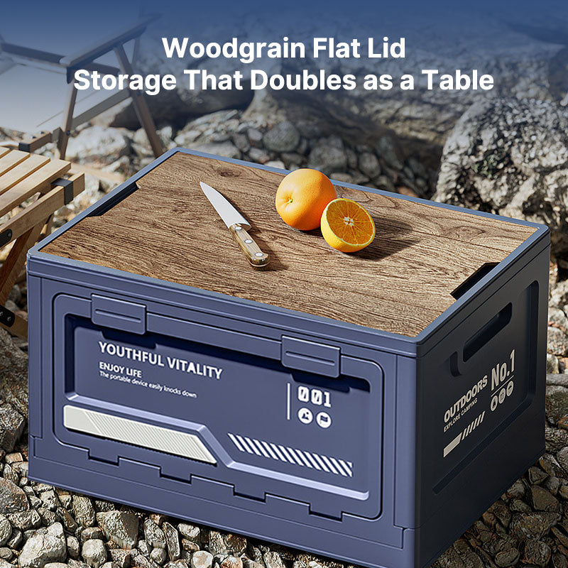 Portable Storage Container for Camping with Foldable Table - Esilora