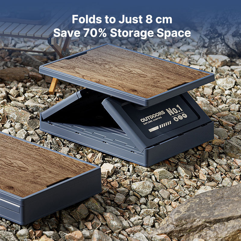 Portable Storage Container for Camping with Foldable Table - Esilora