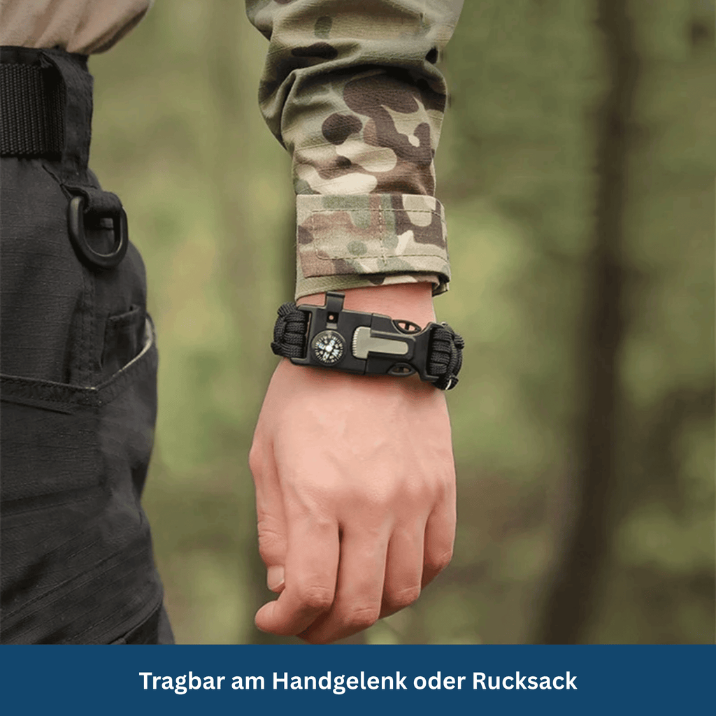 Survivalový náramek s paracordem pro přípravu na krizové situace - Esilora
