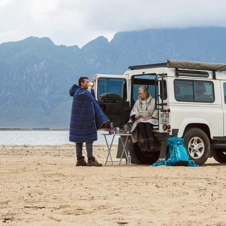 Outdoor-Poncho mit Fleece-Futter - Esilora