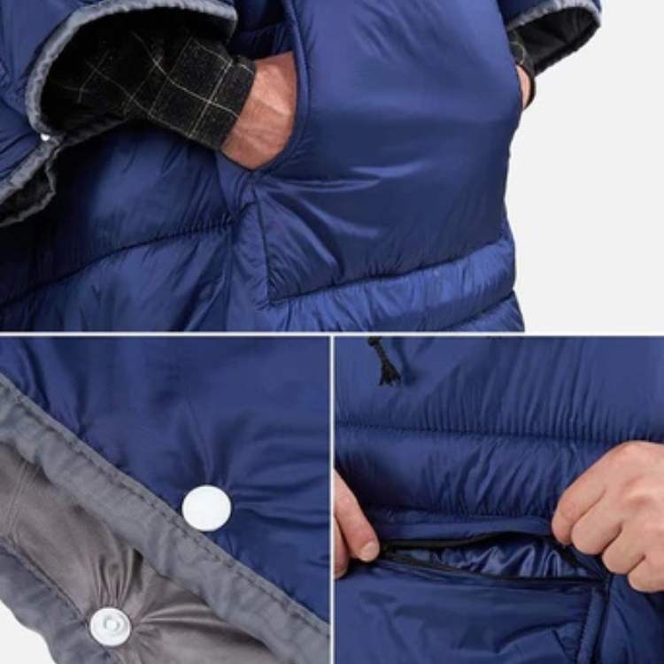 Outdoor-Poncho mit Fleece-Futter - Esilora