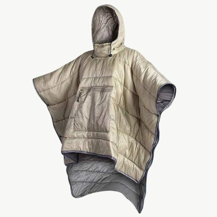 Outdoor-Poncho mit Fleece-Futter - Esilora
