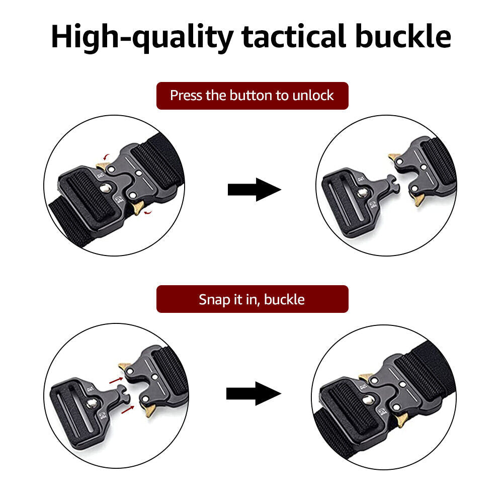 Tactical Belt with Quick Release – Heavy Duty Design - Esilora