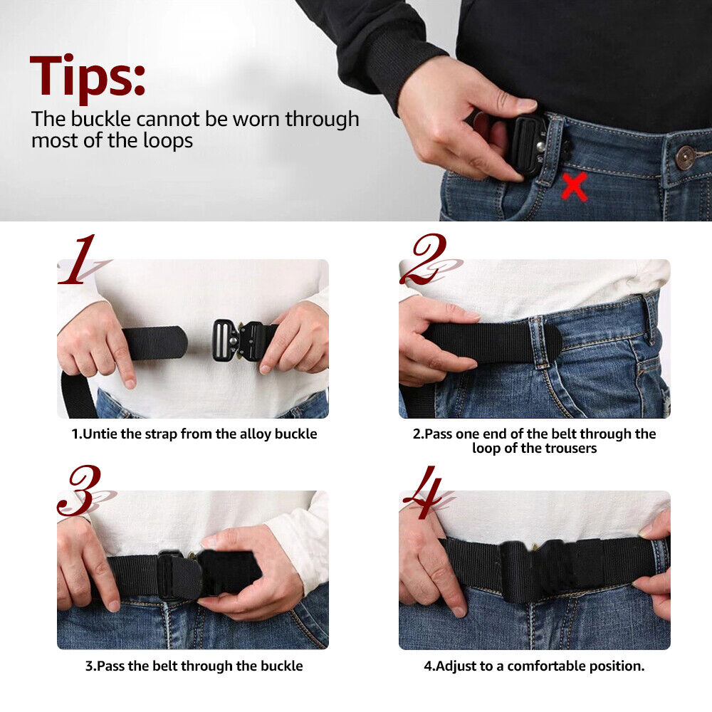 Tactical Belt with Quick Release – Heavy Duty Design - Esilora