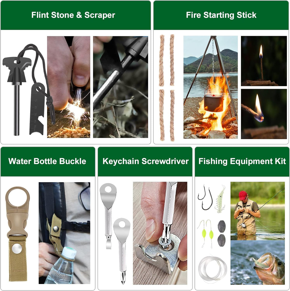 Survival Gear Kit for Outdoor Emergencies - Esilora