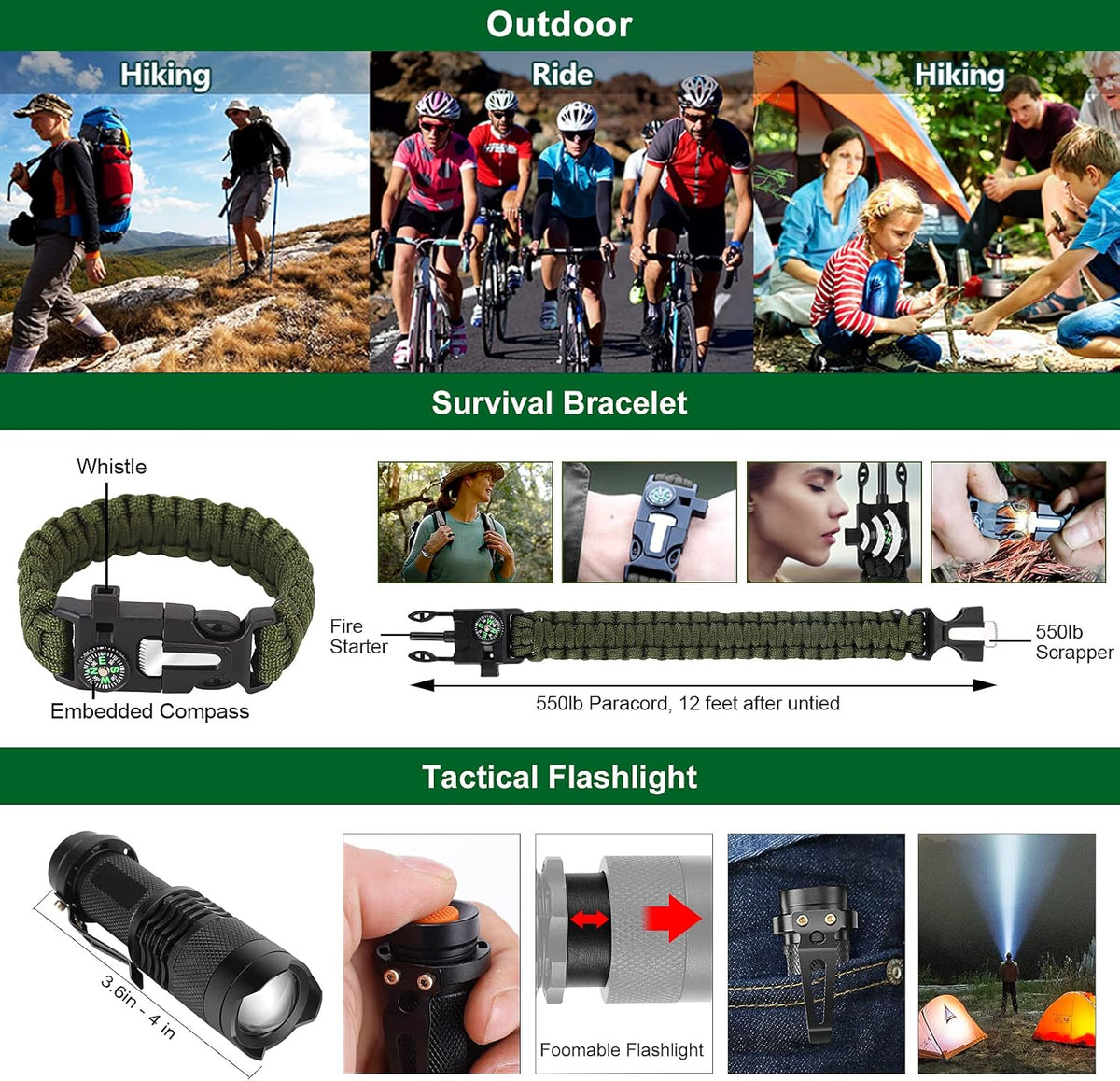 Survival Gear Kit for Outdoor Emergencies - Esilora