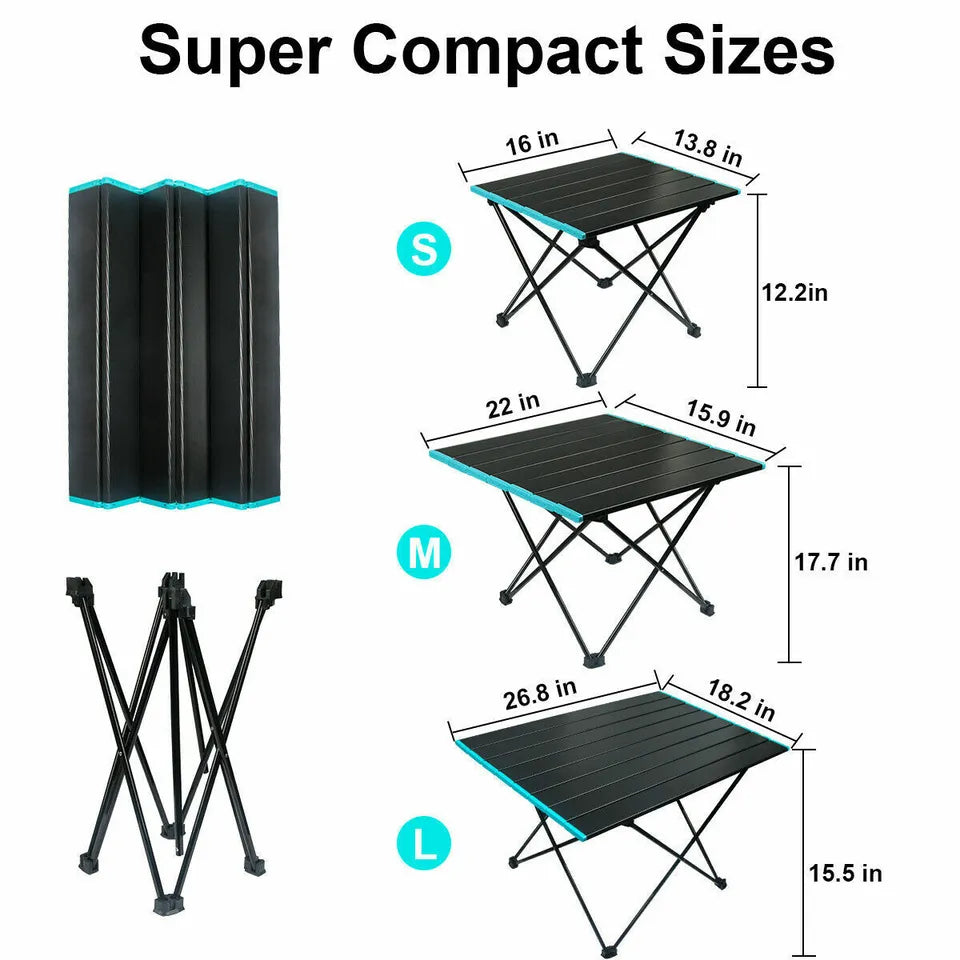 Portable Lightweight Camping Table - Folding Design for Outdoors - Esilora